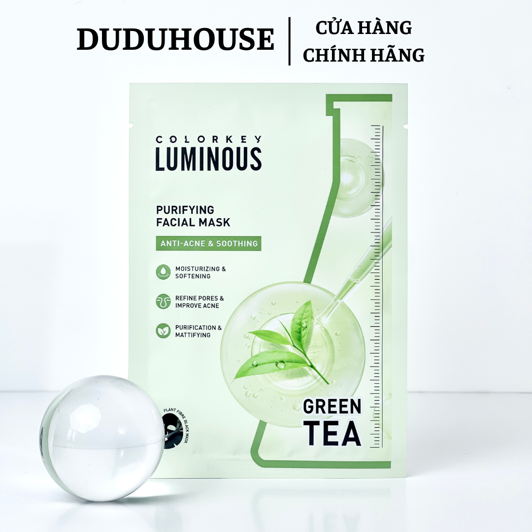 Mặt Nạ Giấy Colorkey - Green Tea - Lẻ 1 Miếng