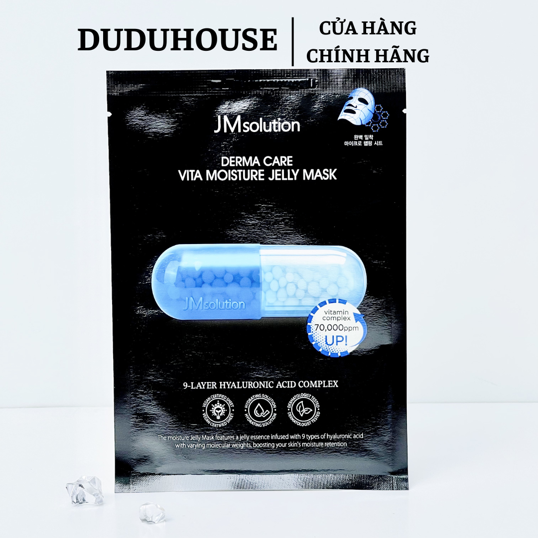 Mặt Nạ Giấy JM Solution Derma Care Vita Whitening Jelly Mask - Xanh Dương