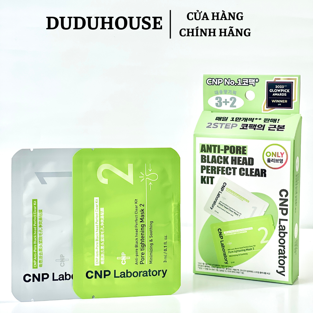 Mặt Nạ Làm Sạch Mụn Đầu Đen CNP Laboratory Lẻ 1 Xanh + 1 Trắng