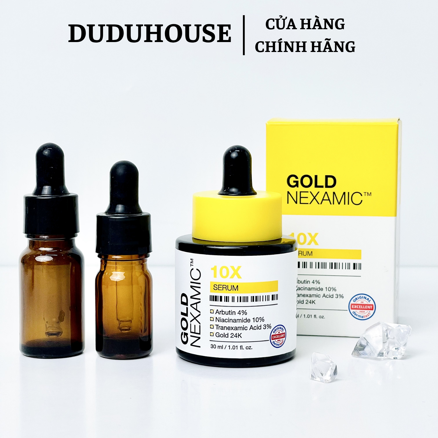 Serum Anodin Goldnexamic 10X Trắng Da Mờ Thâm Nám Mẫu Thử 10ml