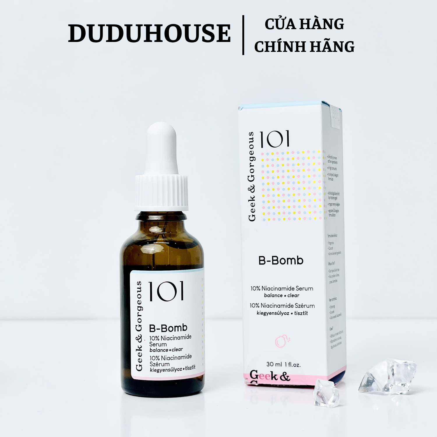 Serum Geek & Gorgeous B-Bomb 10% Niacinamide Fullsize 30ml