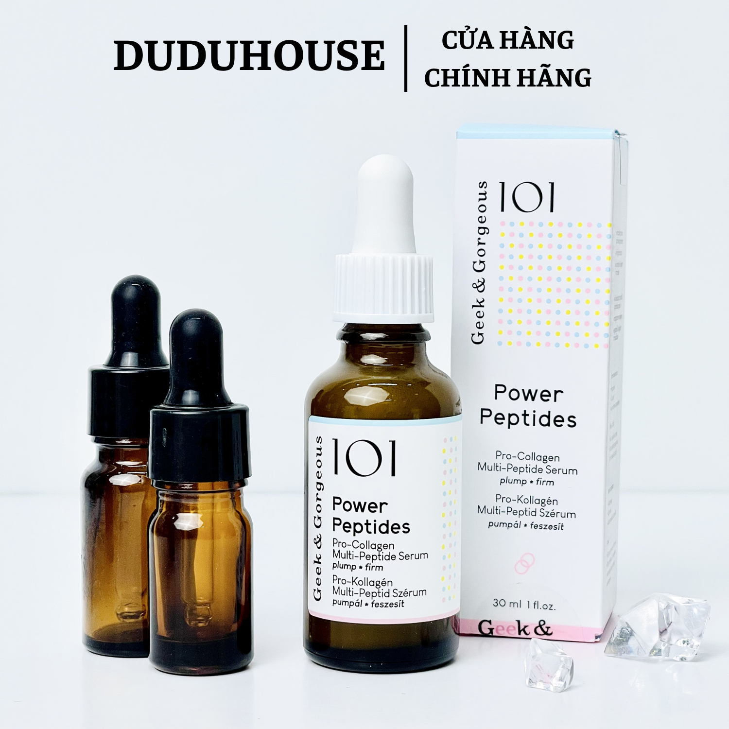 Serum Geek & Gorgeous Power Peptides Mẫu Thử 10ml