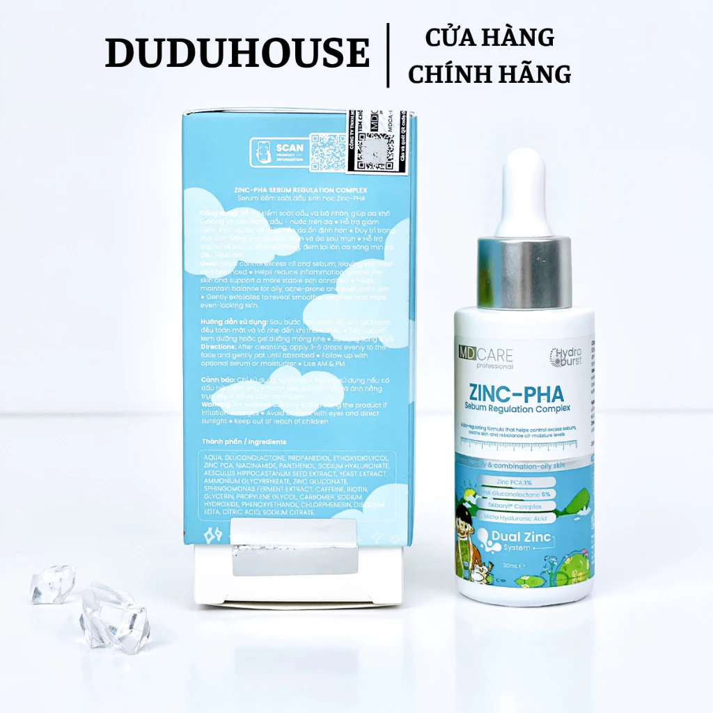 Serum Kẽm Mdcare Zinc-PHA Sebum Regulation Complex Fullsize 30ml