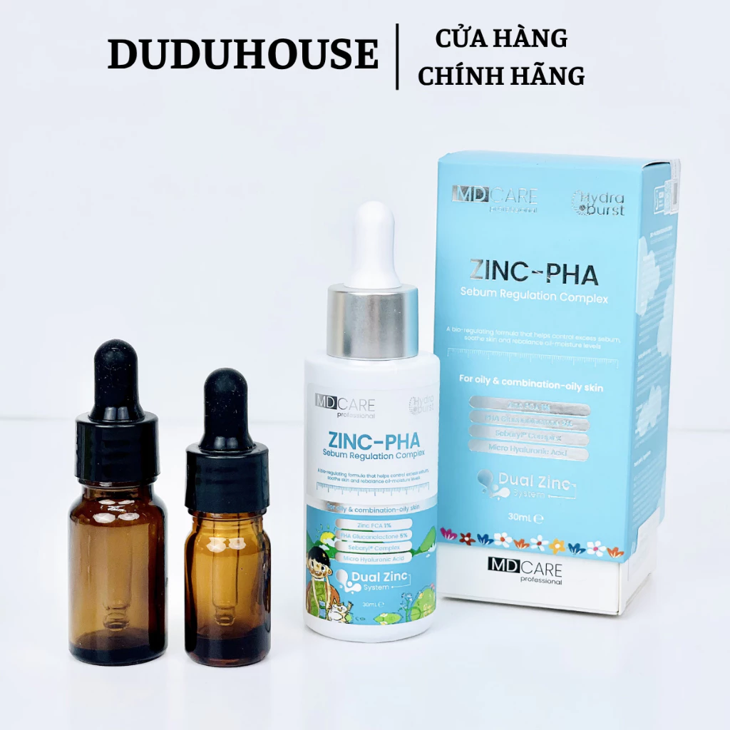 Serum Kẽm Mdcare Zinc-PHA Sebum Regulation Complex Mẫu Thử 10ml