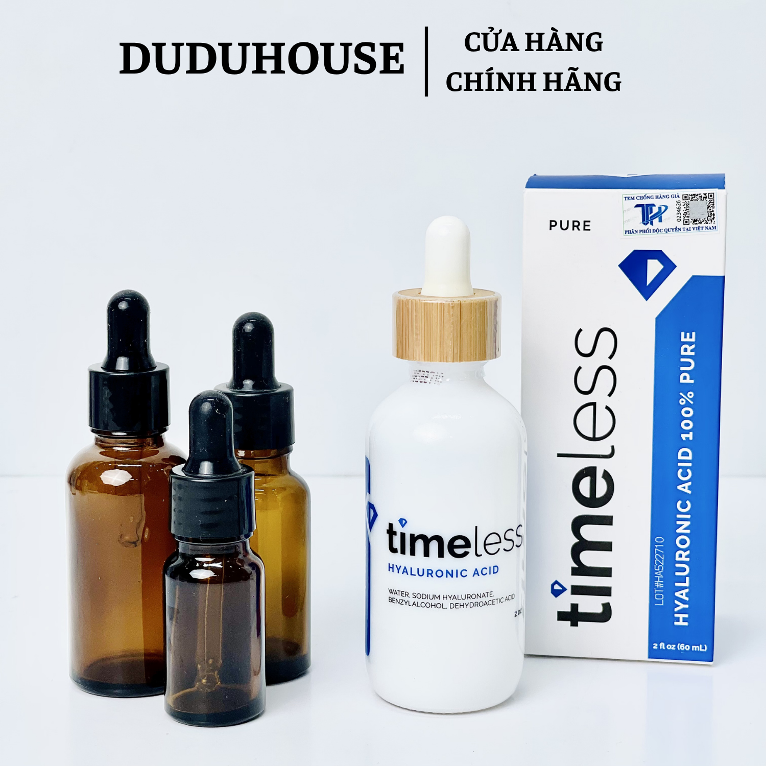 Serum Timeless Hyaluronic Acid 100% Pure Mẫu Thử 10ml
