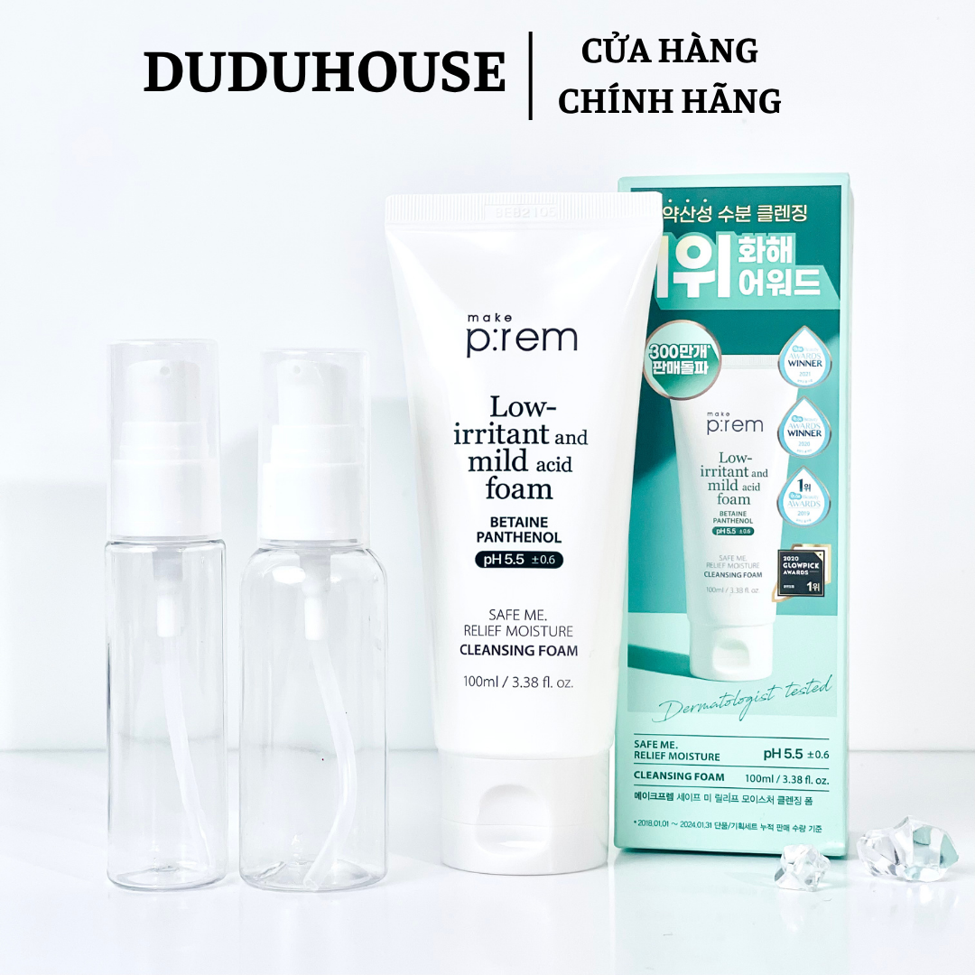 Sữa Rửa Mặt Make P:rem Safe Me Relief Moisture Mẫu Thử 30ml