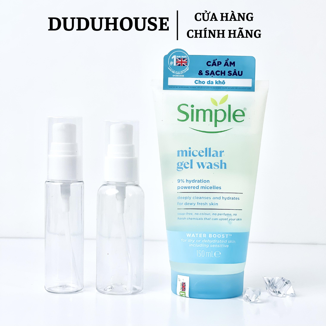 Sữa Rửa Mặt Simple Xanh Dương Da Khô Mới Mẫu Thử 50ml