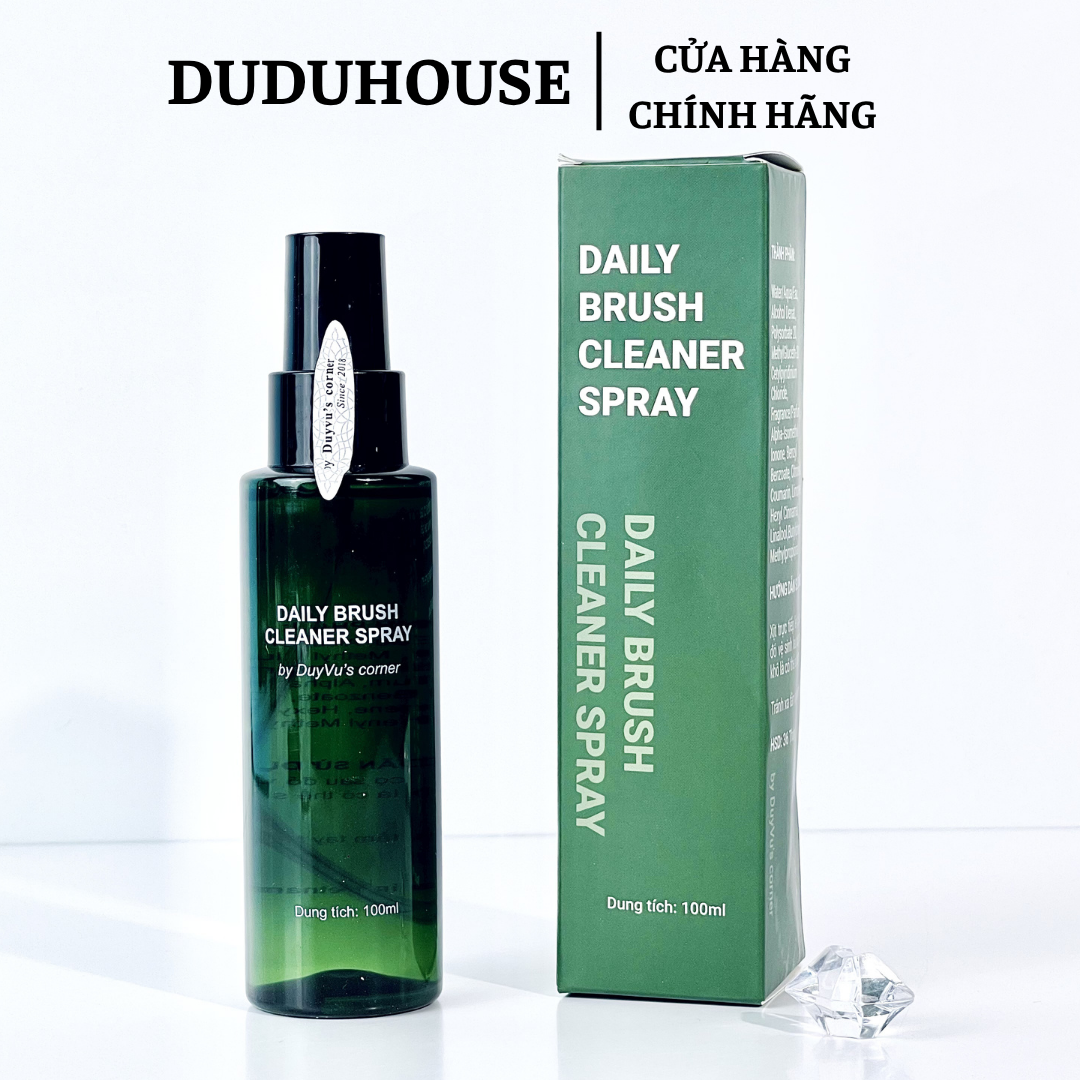 Xịt Giặt Cọ Khô Daily Brush By Duyvu Fullsize 100ml