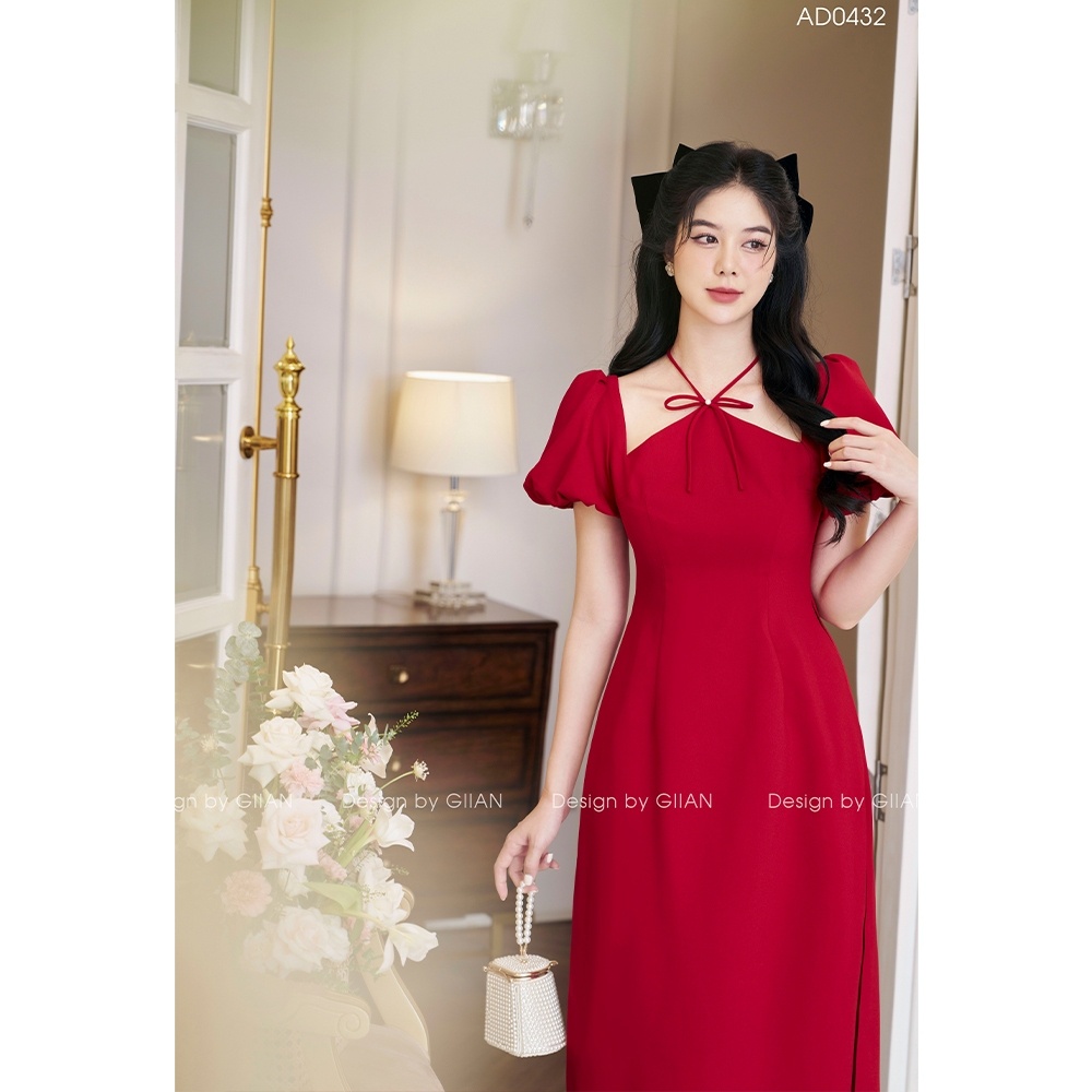 Set đầm sơ mi trắng phối váy yếm đen sọc đỏ - Bán sỉ thời trang mỹ phẩm