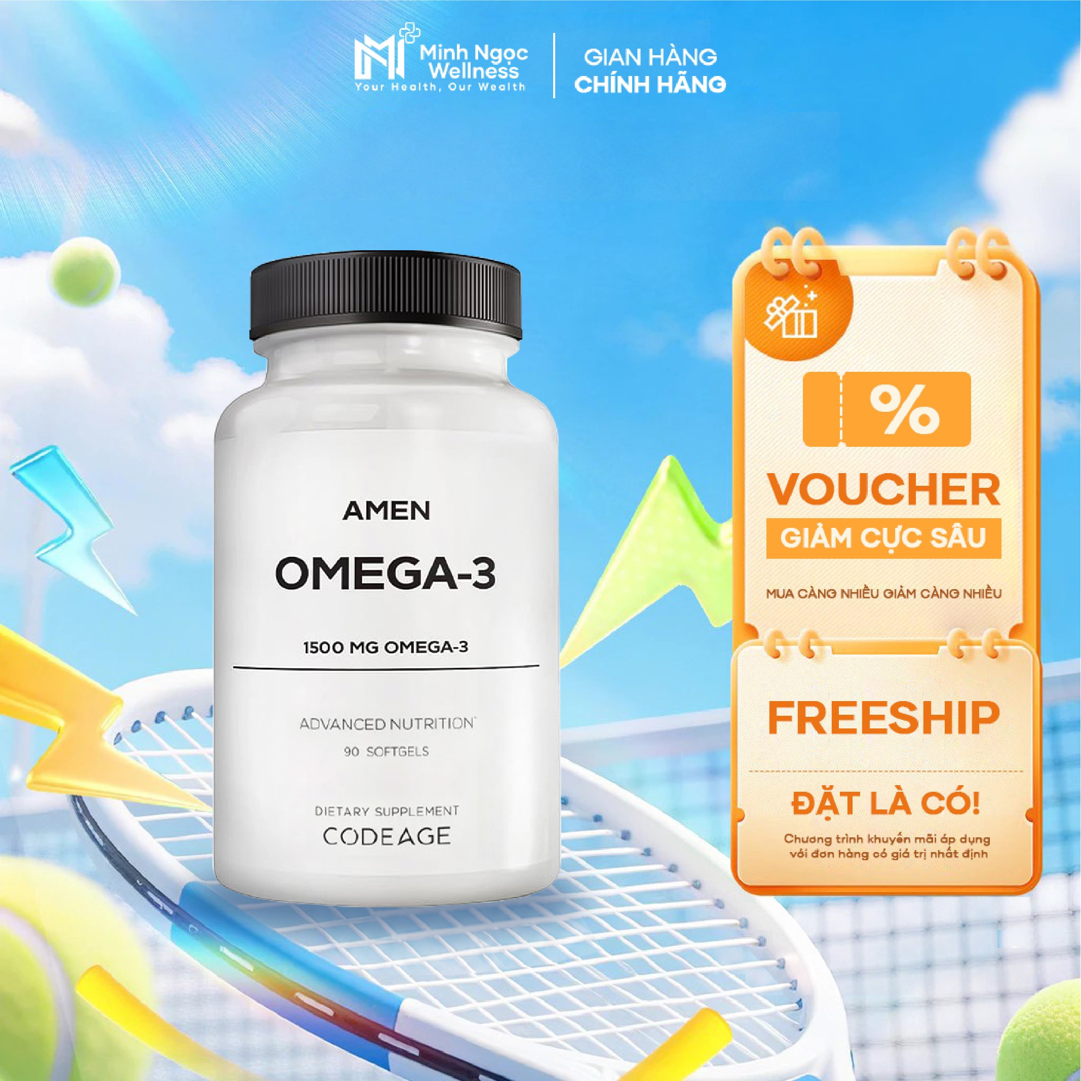 Amen Omega-3 Codeage - Dầu cá tốt cho sức khỏe