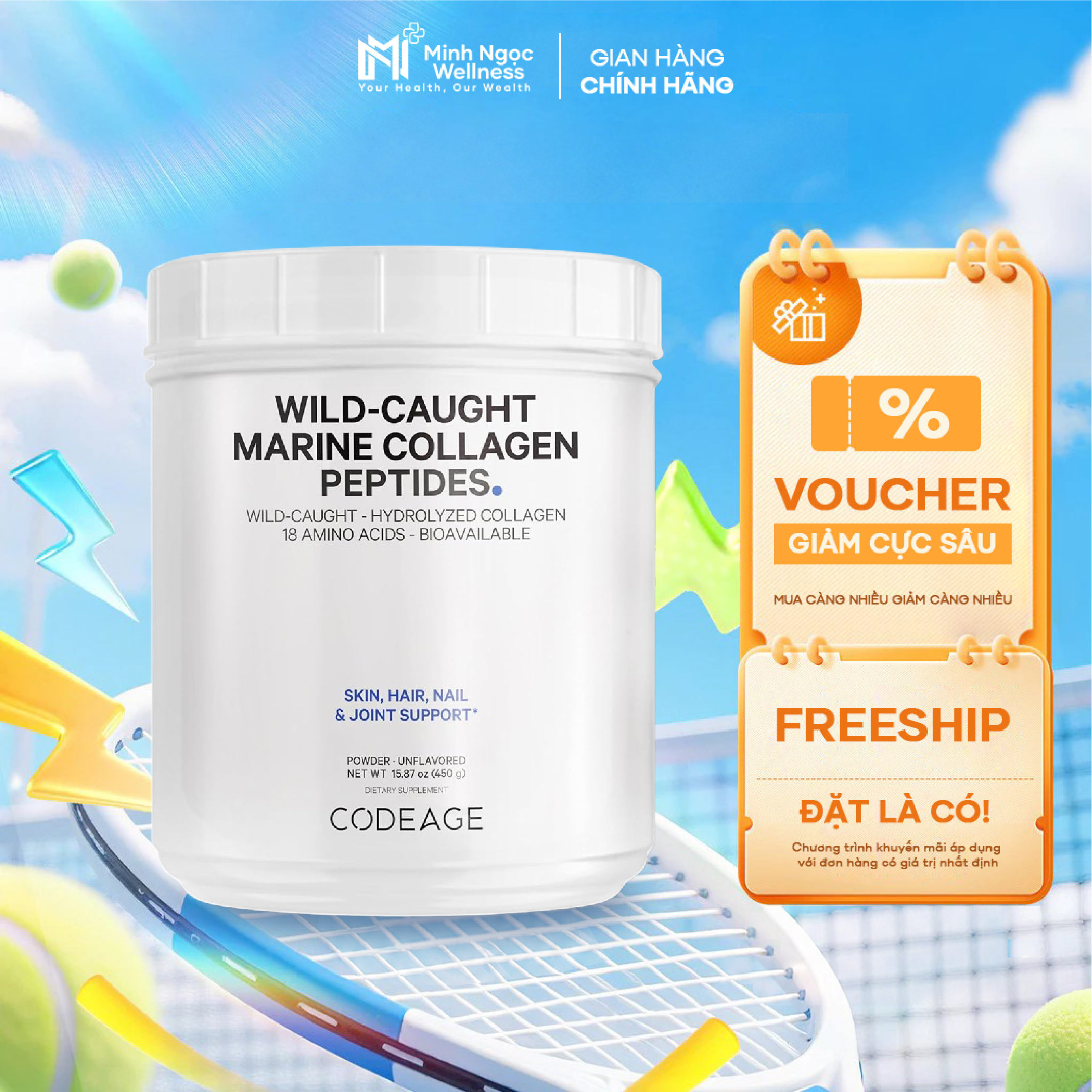 Collagen xanh bột Codeage Mỹ