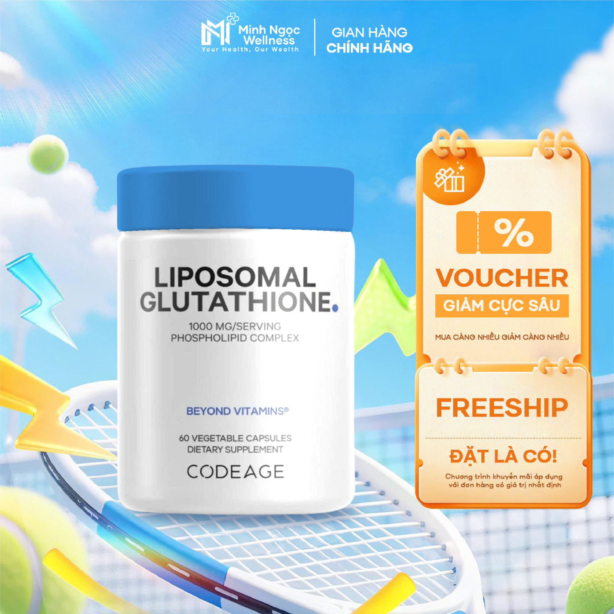 glutathione 1000mg của mỹ Glutathione 1000 Codeage Mỹ