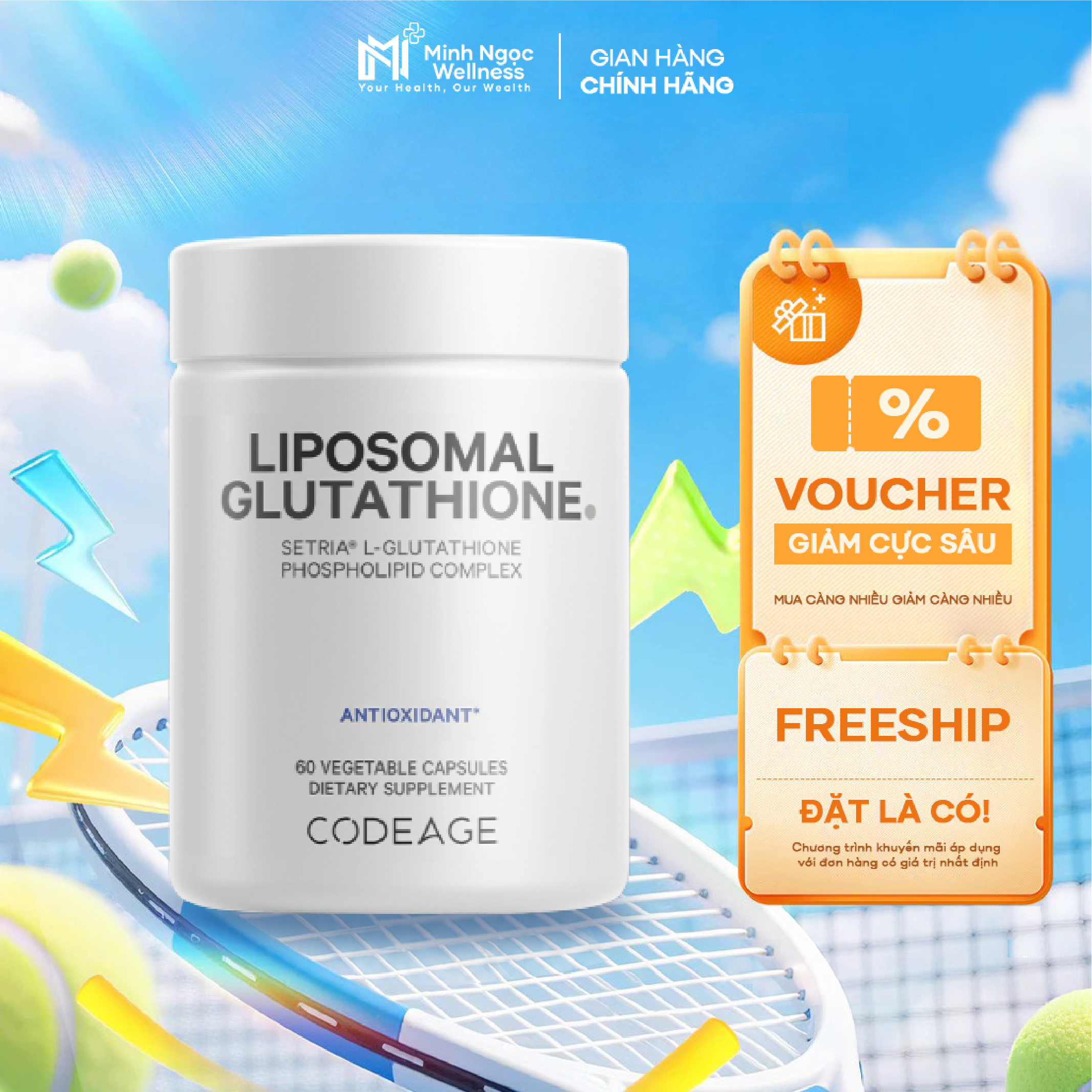 Glutathione 500 Codeage Mỹ