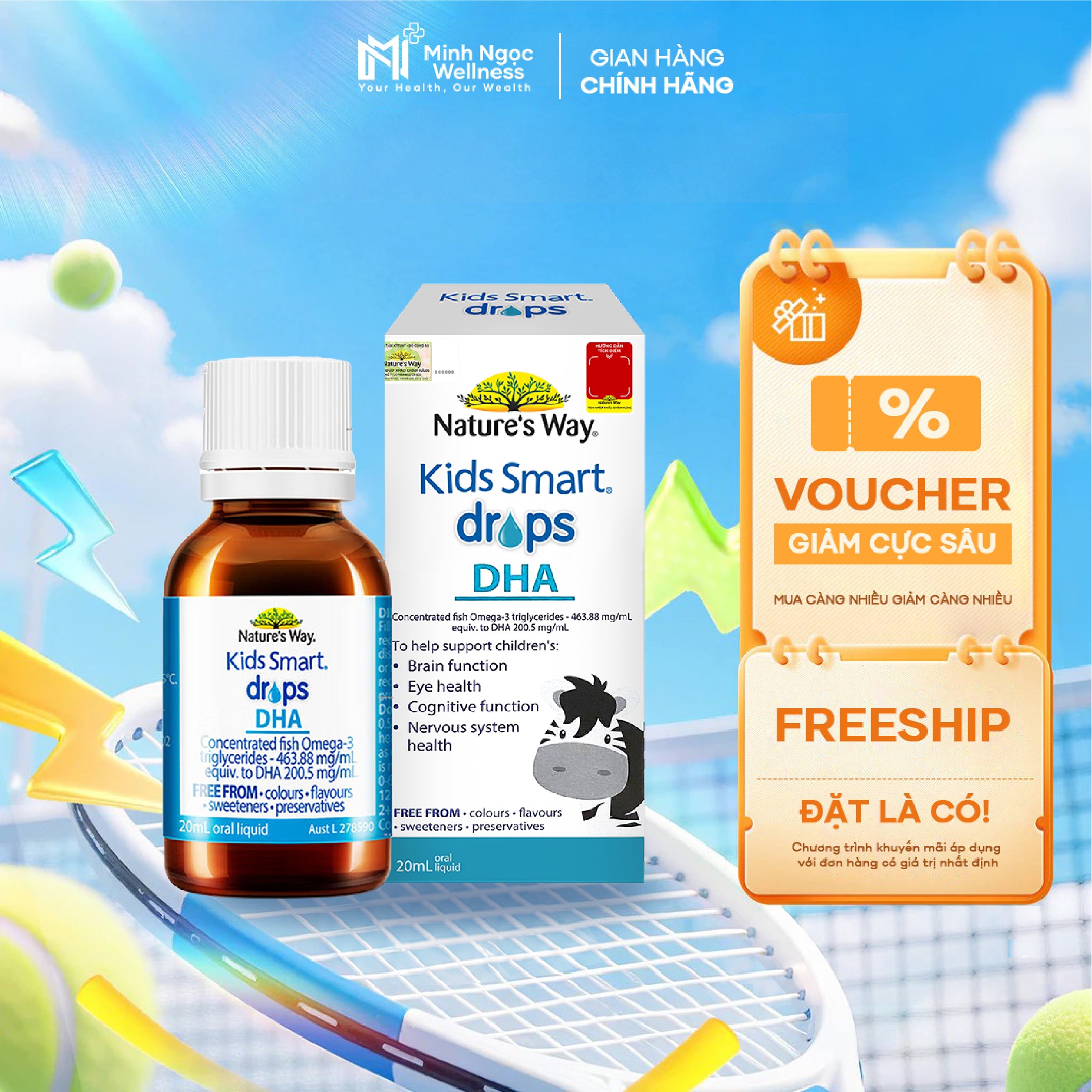 Nature’s Kids Smart Drops DHA (Omega 3) - Bổ sung DHA nhỏ giọt cho bé