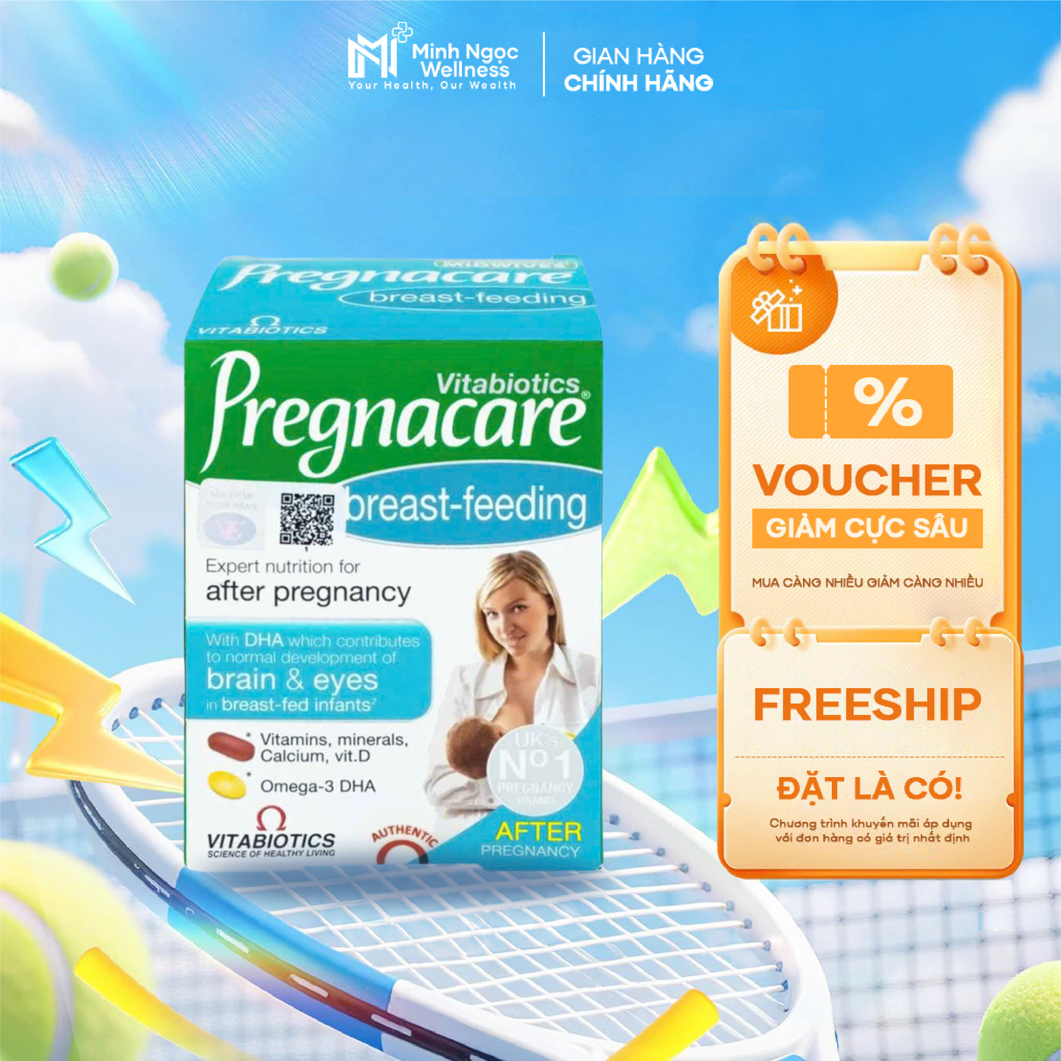 Viên uống Pregnacare Breast Feeding Vitabiotics bổ sung vitamin và khoáng chất cho phụ nữ đang cho con bú