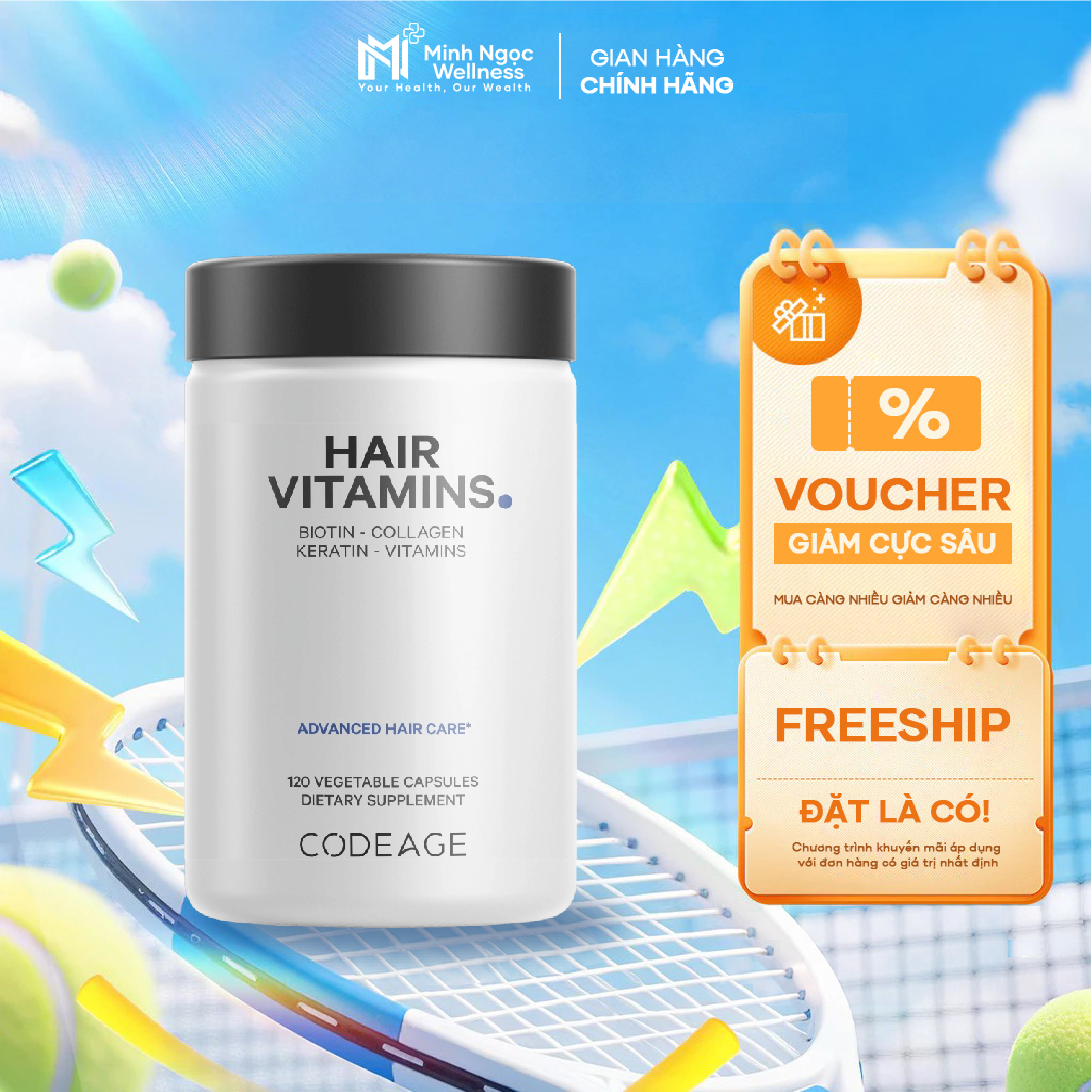Vitamin tóc Codeage Mỹ