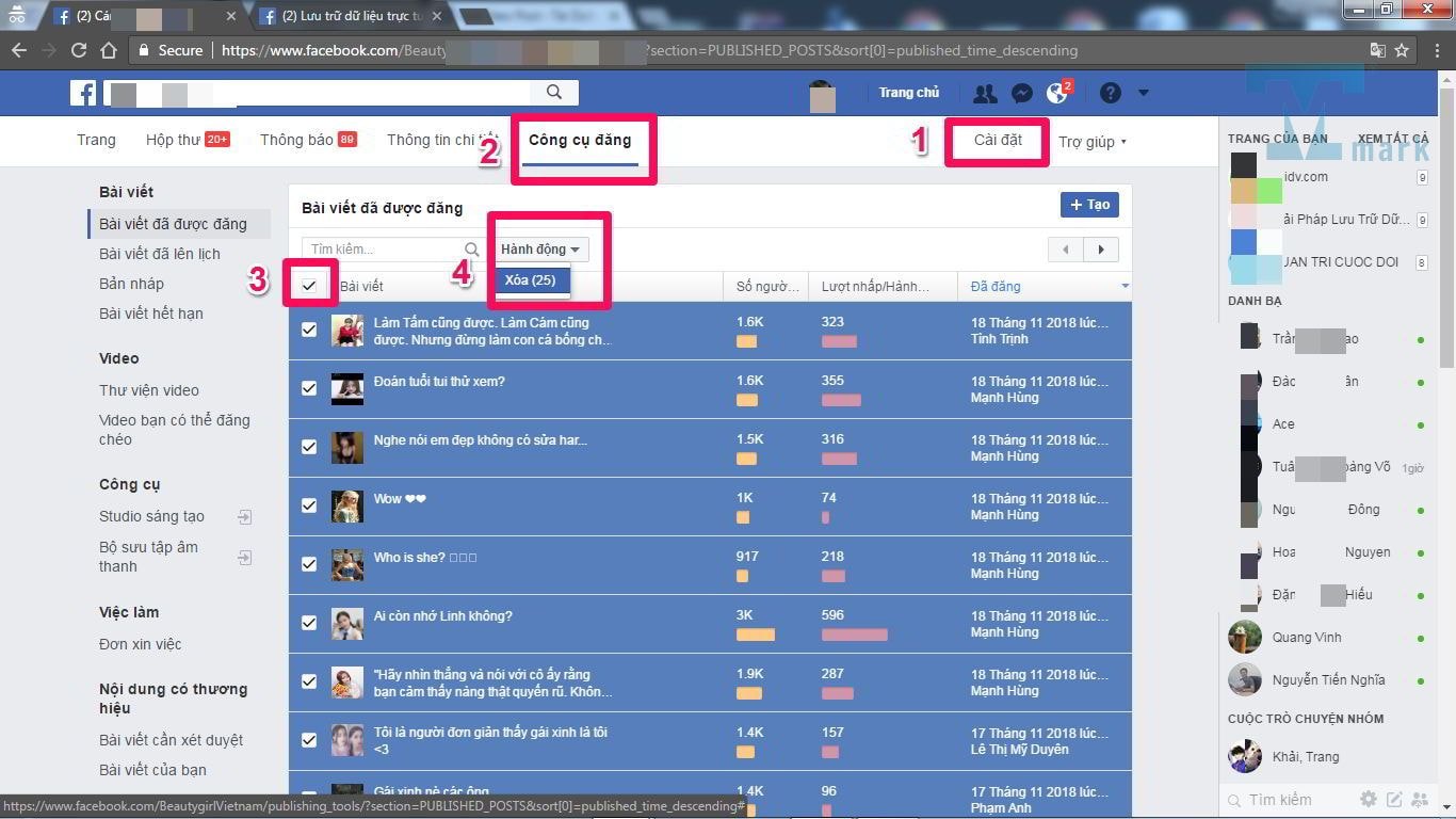 Cách xóa tất cả bài viết trên Facebook chỉ trong vài phút