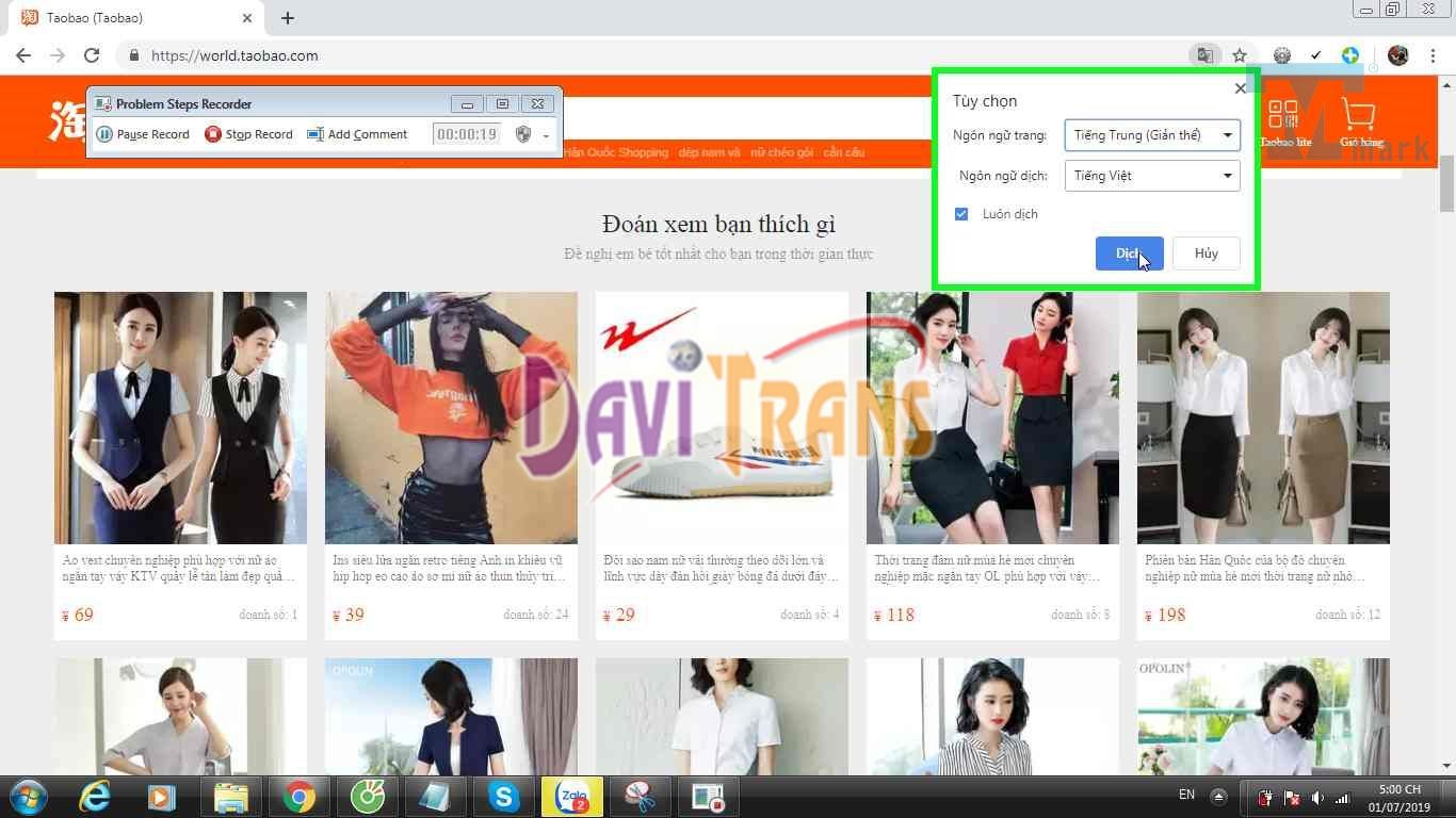 Hướng dẫn cách order mua hàng trên Taobao.com bằng tiếng Việt nhanh ch