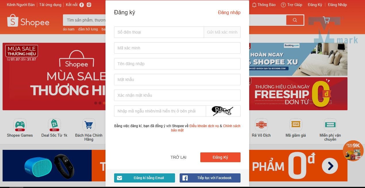 Cách tạo nick shopee ảo