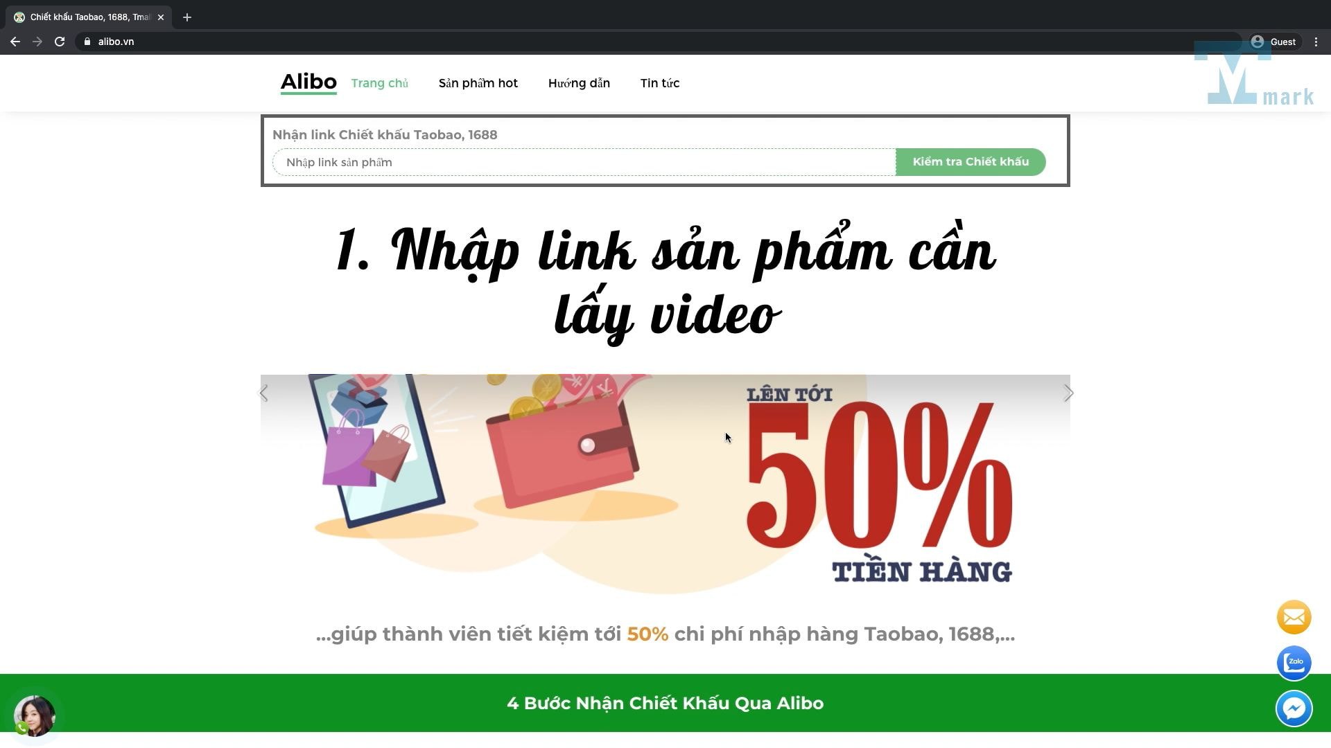 Cách tải video trên taobao