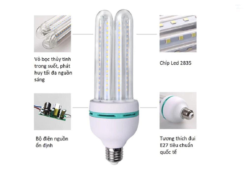 Ưu nhược điểm bóng đèn chữ U: So sánh với LED và bóng sợi đốt