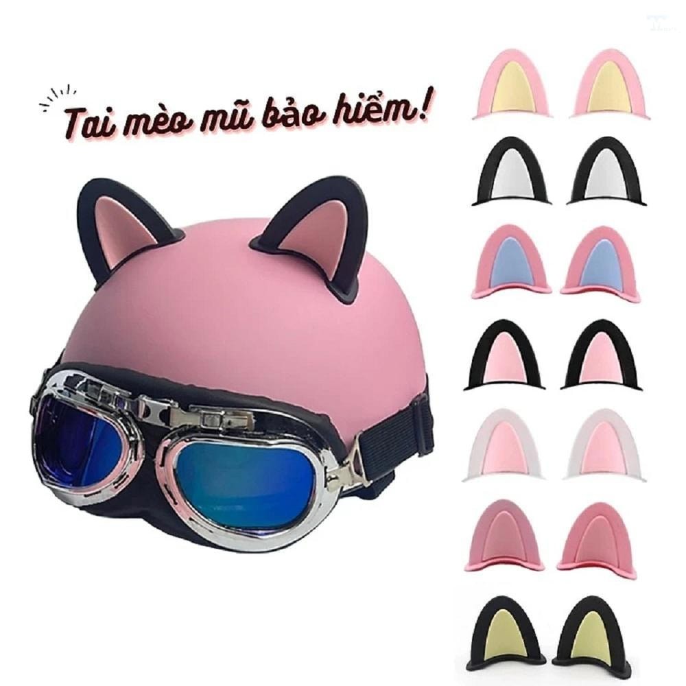 Nón bảo hiểm tai mèo