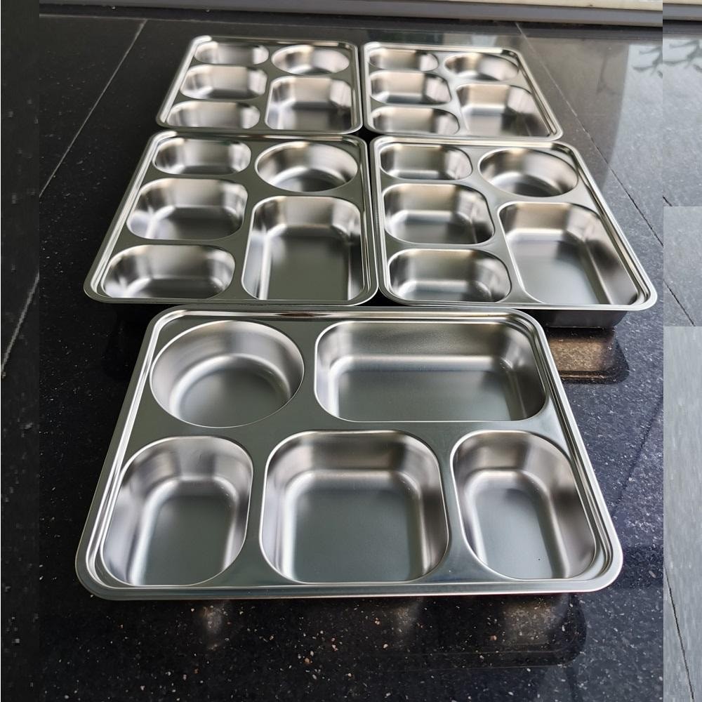 Khay cơm inox 5 ngăn - Sản phẩm tiện lợi và an toàn cho bữa ăn của bạn