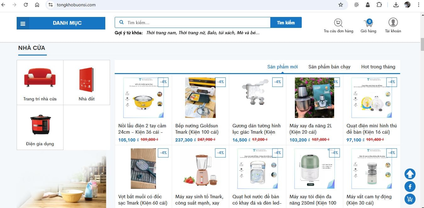 Tổng hợp các trang web giá sỉ lớn nhất năm 2025