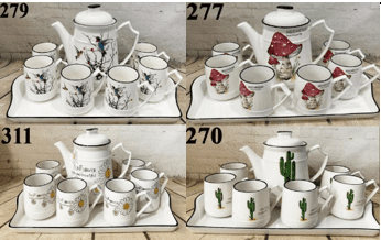 Bộ tách trà khây bình cao L8-46( nhiều hoa)
