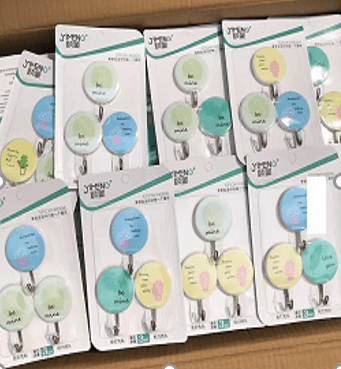 Bộ 3 móc dán tường hoạ tiết (Kiện 160 bộ)