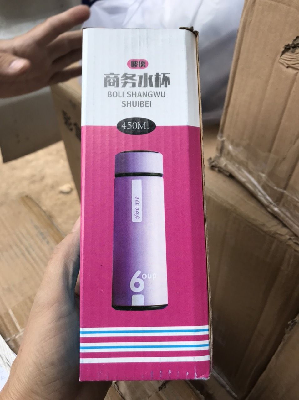 Bình nước 6-Oup 450ml màu YT (Kiện 80 cái)