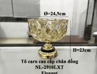 Tô caro cao cấp NL-2910LXT vàng chân đồng - Elegant