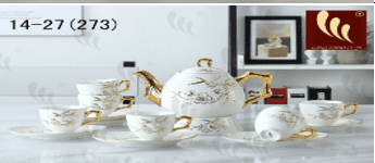 Bộ tách trà hoa mai nhủ vàng 14-27