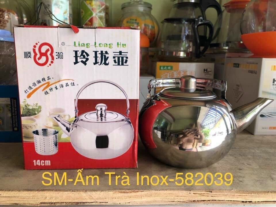 Ấm trà inox có lọc AB (Kiện 120 cái)