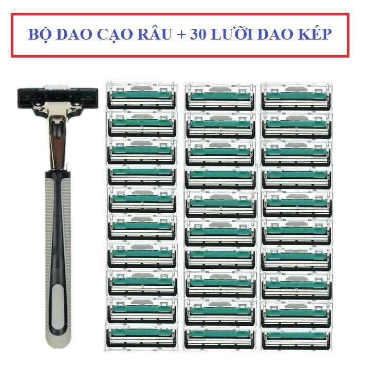 Dao cạo râu lưỡi kép Tmark - Cạo sạch và êm ái - Combo 30 lưỡi (Kiện 100 cái)