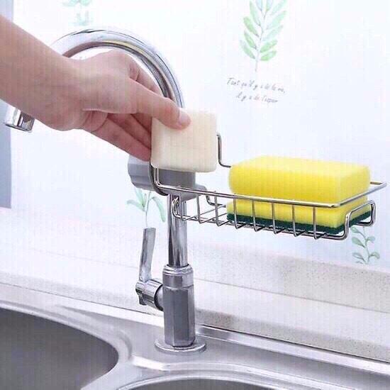 Kệ để đồ rửa chén cạnh vòi rửa đa năng bằng inox không gỉ tiện lợi Tmark (Kiện 100 cái)