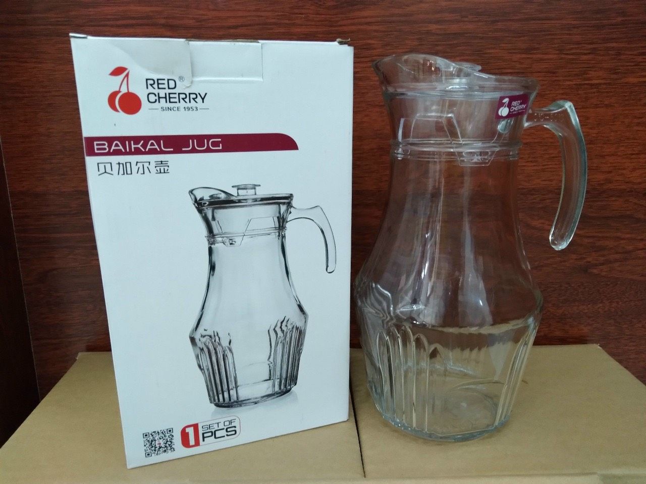 Bình đựng nước thuỷ tinh Baikal jug Tmark sang trọng (Kiện 12 cái)