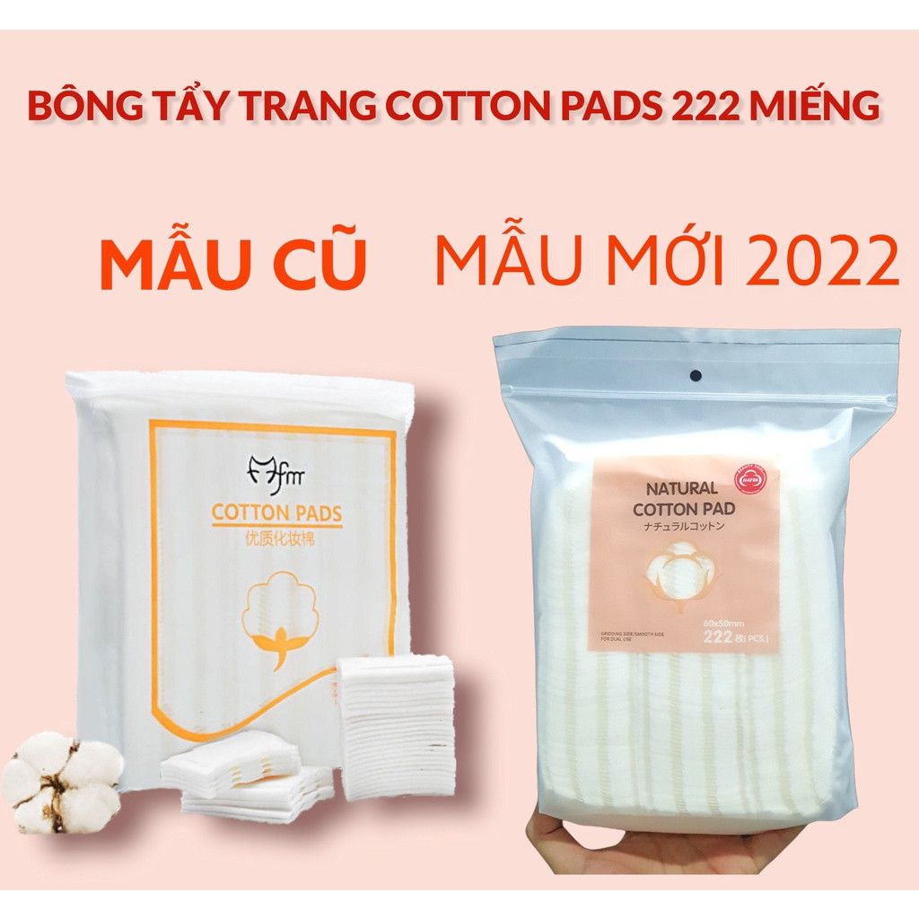 Bông tẩy trang Cotton Pad vàng chính hãng 200-222 miếng Tmark (Kiện 100 gói)