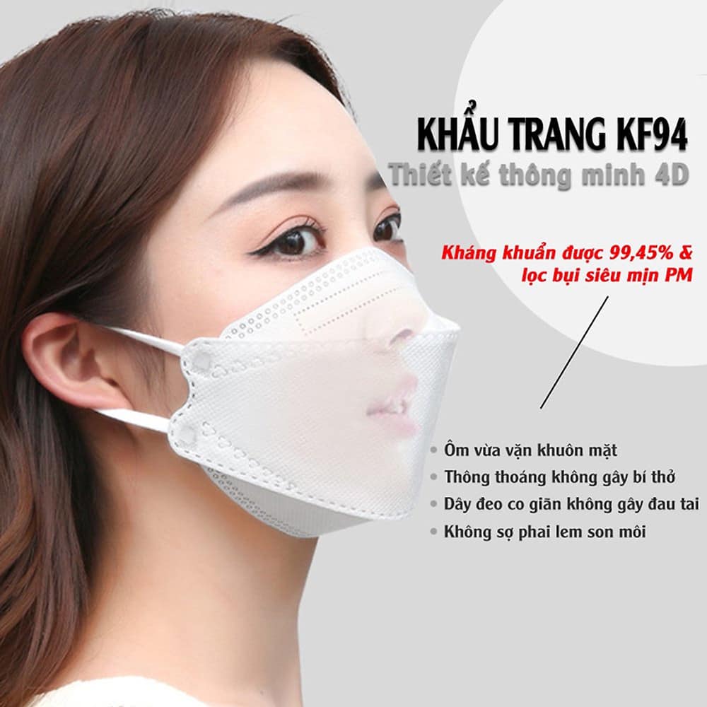 Thùng 300 cái khẩu trang KF94 (Kiện 10 thùng)