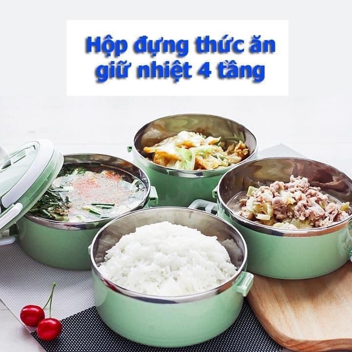 Cặp lồng (hộp cơm) 4 tầng lúa mạch Tmark (Kiện 60 bộ)