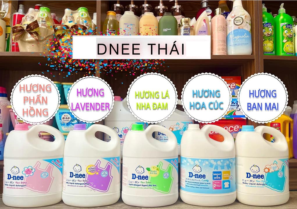 Thùng 4 chai nước giặt xả vải Dnee