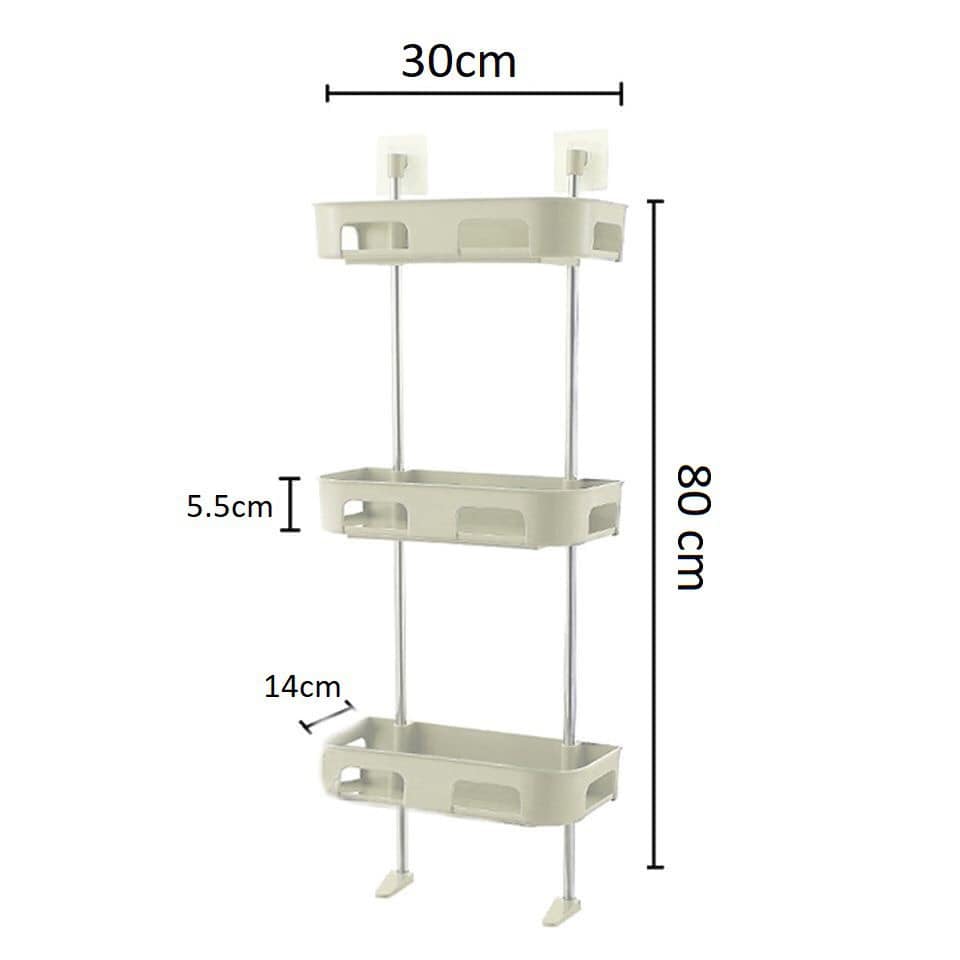 Kệ nhựa dán tường 3 tầng để đồ trên bồn cầu Tmark (Kiện 45 cái)