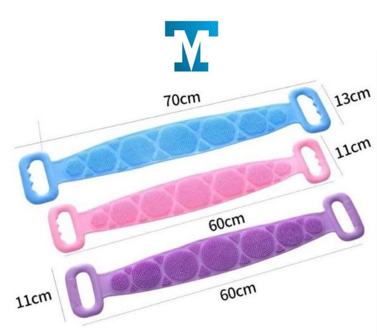 Dây tắm cọ chà lưng 2 mặt bằng silicon đa năng Tmark (Kiện 200 cái) (Hàng nguyên kiện)