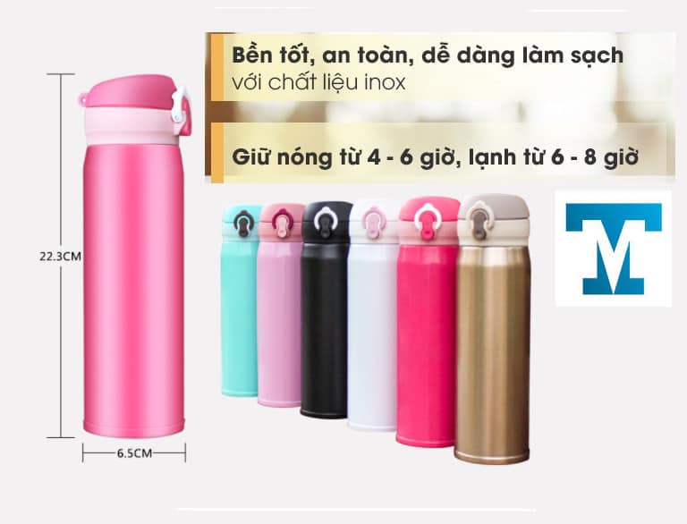 Bình inox giữ nhiệt trẻ em 500ml (Kiện 50 cái)