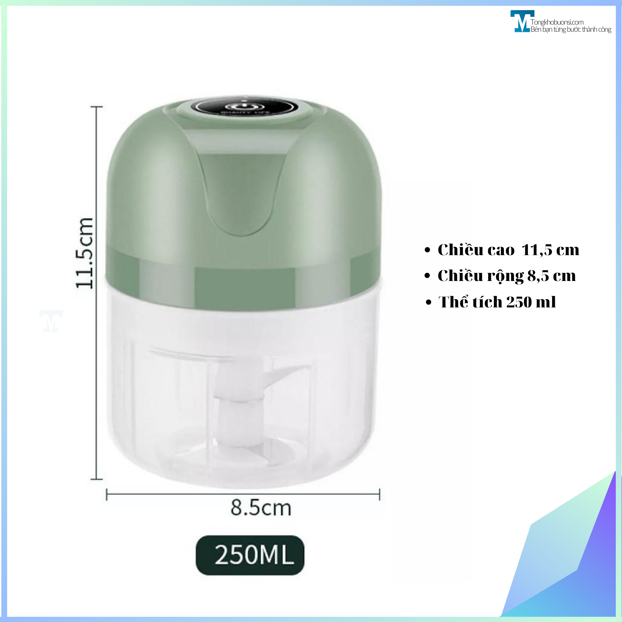 Máy xay tỏi điện đa năng 250ml (Kiện 100 cái)