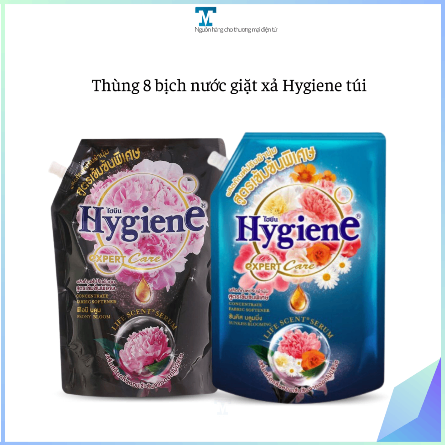 Thùng 8 bịch nước xả Hygiene 1150ml (đi từ 10 thùng)