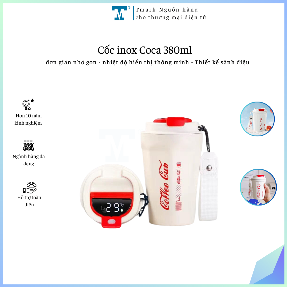 Cốc inox Coca 380ml (Kiện 50 cái)