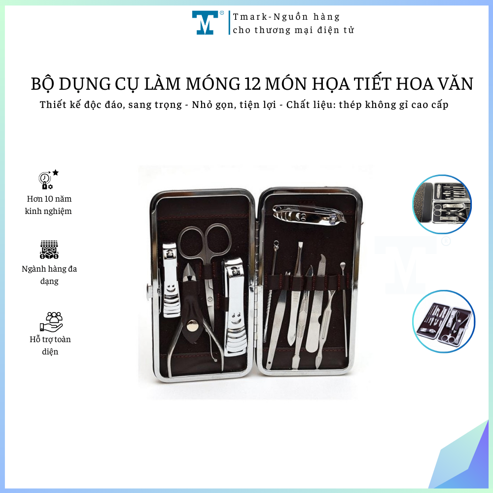 Bộ dụng cụ làm móng họa tiết hoa văn Tmark (Kiện 320 cái)