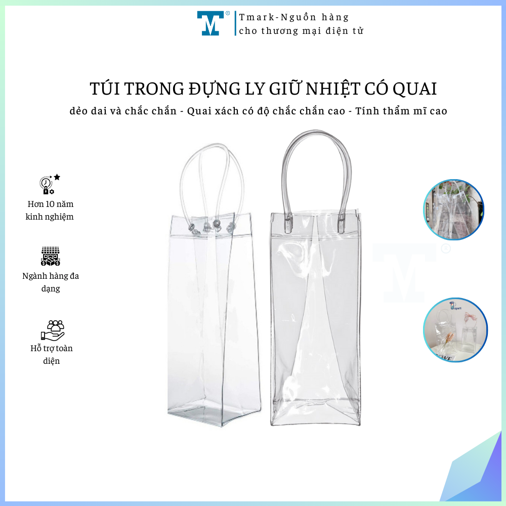 Túi trong đựng ly giữ nhiệt có quai Tmark (Kiện 2500 cái)