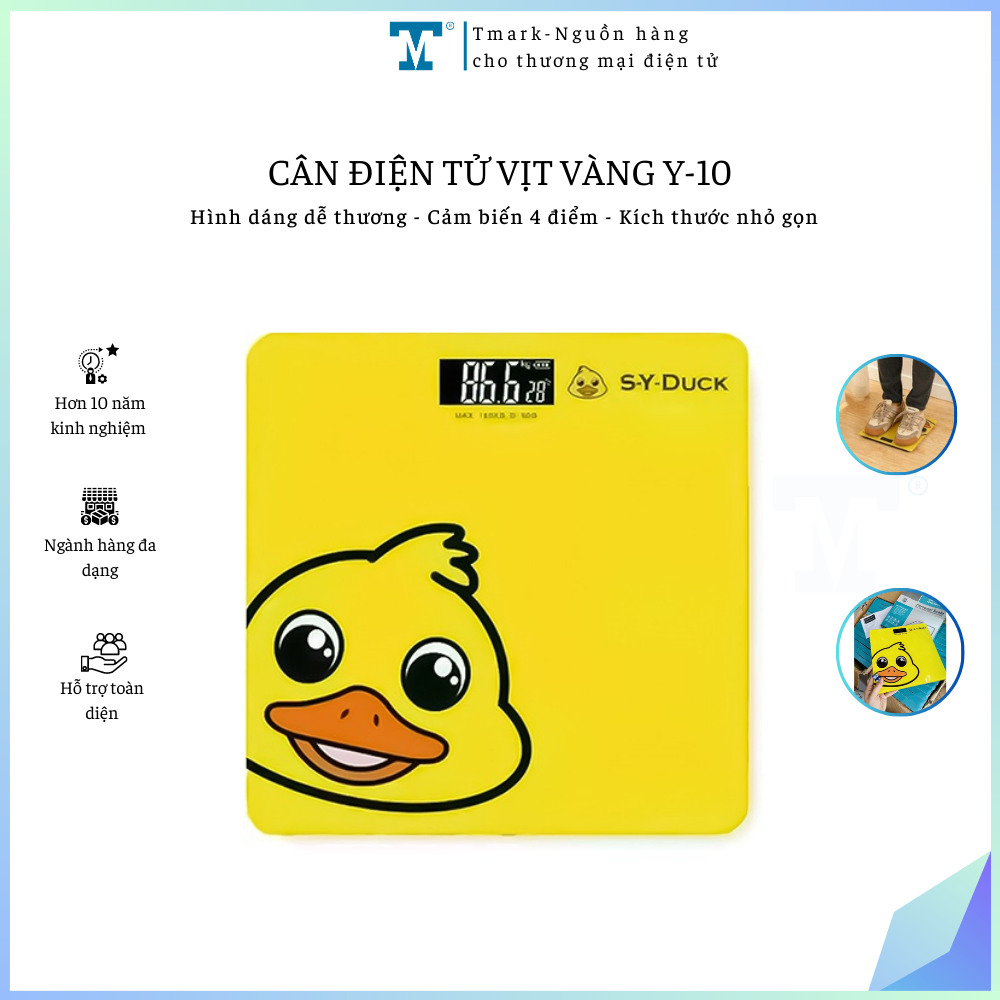 Cân điện tử vịt vàng Y-10 đo cân nặng chính xác Tmark (Kiện 40 cái)